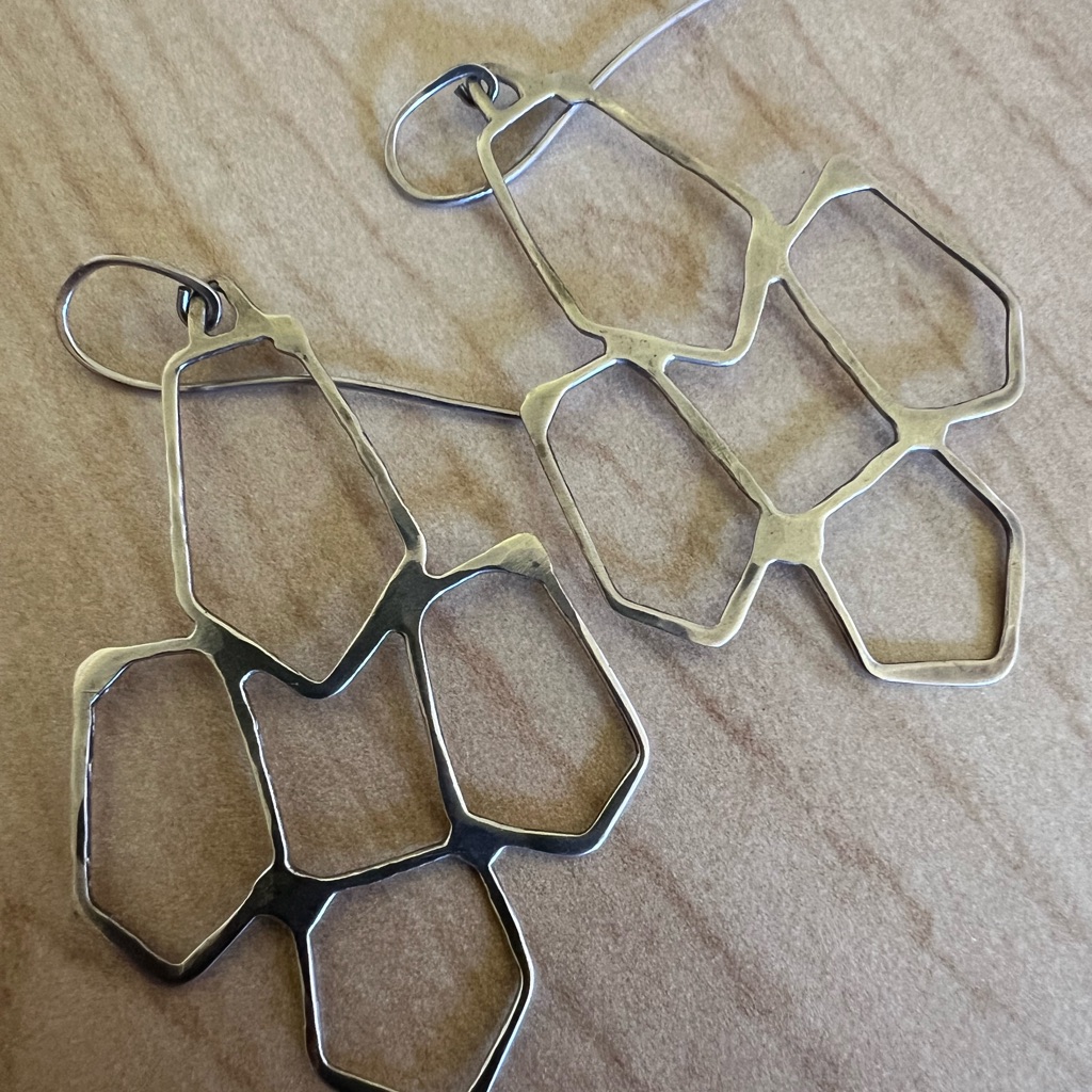 Elegant Silver Geometric Earrings